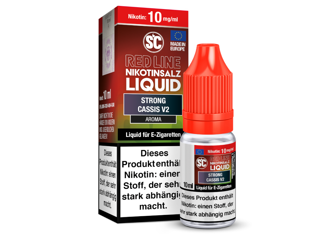 SC - Red Line - Strong Cassis V2 - Nikotinsalz Liquid 10 mg/ml 500er Packung