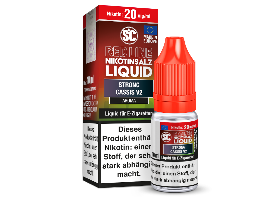 SC - Red Line - Strong Cassis V2 - Nikotinsalz Liquid 20 mg/ml 500er Packung