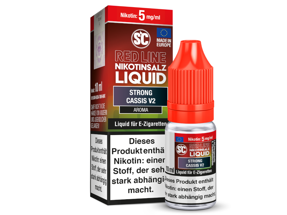 SC - Red Line - Strong Cassis V2 - Nikotinsalz Liquid 5 mg/ml 500er Packung