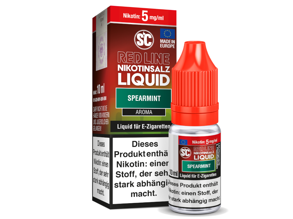 SC - Red Line - Spearmint - Nikotinsalz Liquid 5 mg/ml 500er Packung