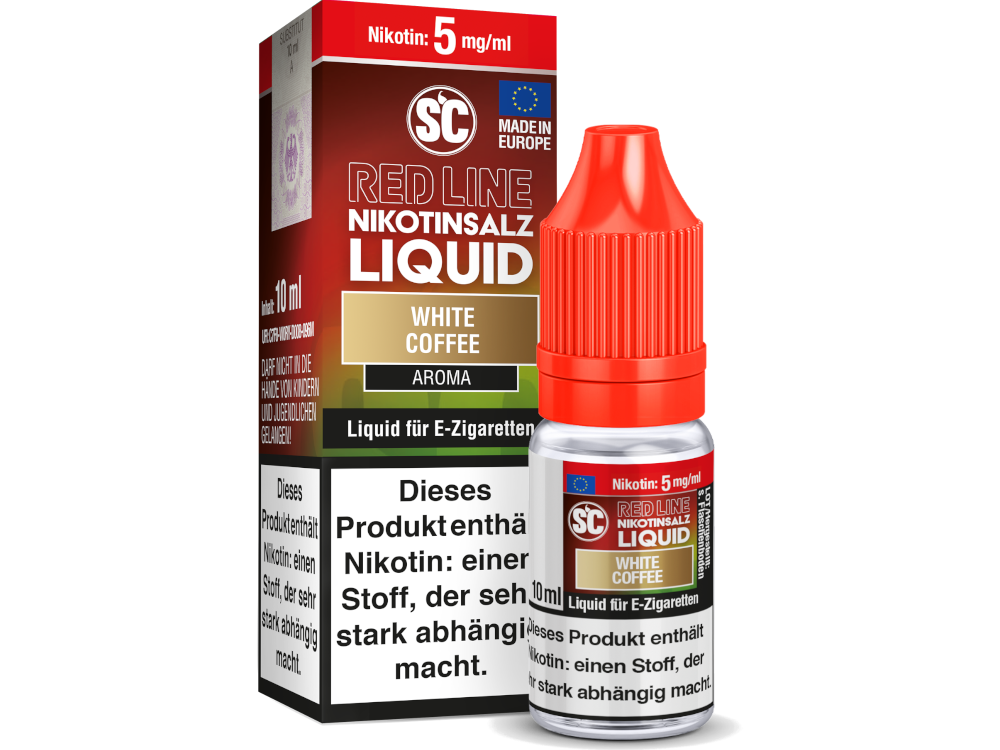 SC - Red Line - White Coffee - Nikotinsalz Liquid 5 mg/ml 500er Packung