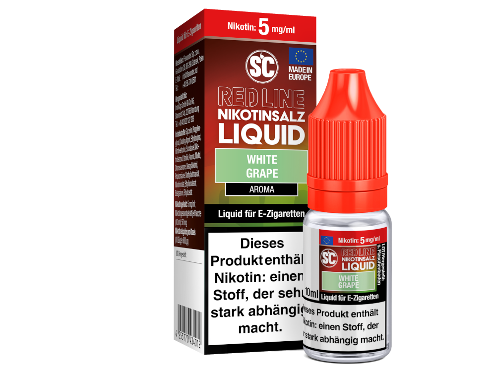 SC - Red Line - White Grape - Nikotinsalz Liquid 5 mg/ml 500er Packung