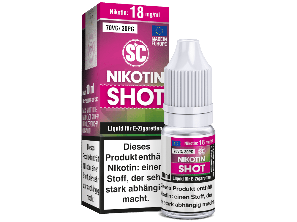 SC - 10 ml Nikotin Shot 70VG/30PG 18 mg/ml 10er Packung