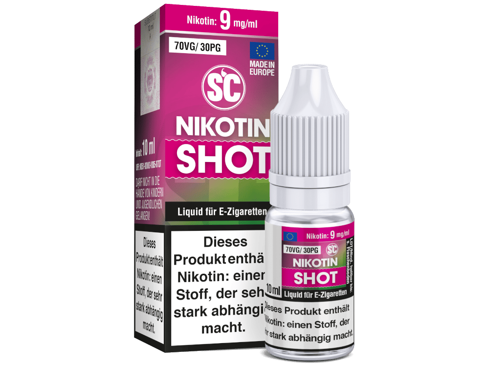 SC - 10 ml Nikotin Shot 70VG/30PG 9 mg/ml 10er Packung