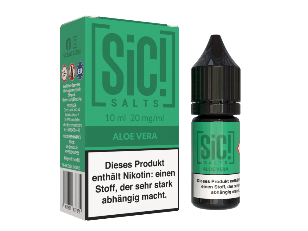 SiC! Salts - Aloe Vera - Nikotinsalz Liquid 20 mg/ml 5er Packung