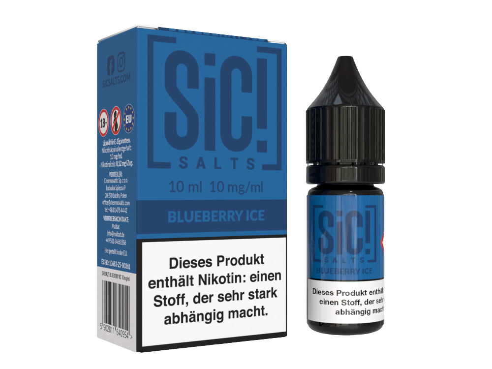 SiC! Salts - Blueberry Ice - Nikotinsalz Liquid 10 mg/ml