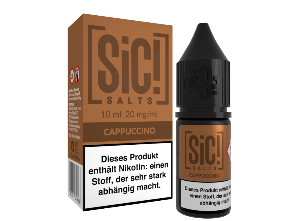 SiC! Salts - Cappuccino - Nikotinsalz Liquid 20 mg/ml 5er Packung