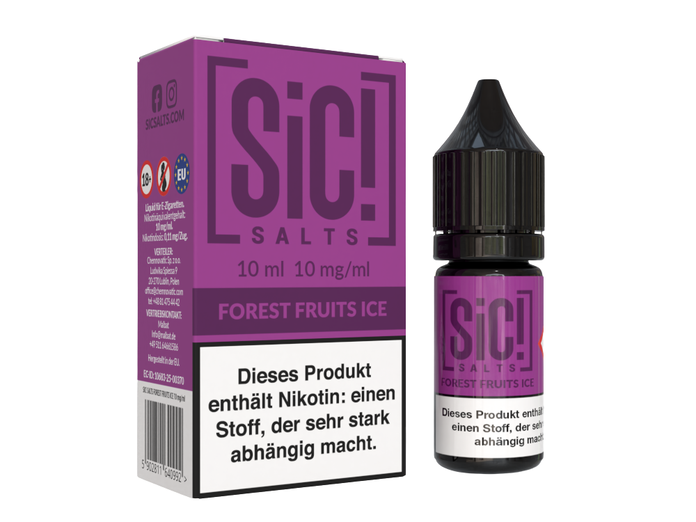 SiC! Salts - Forest Fruits Ice - Nikotinsalz Liquid 10 mg/ml 5er Packung
