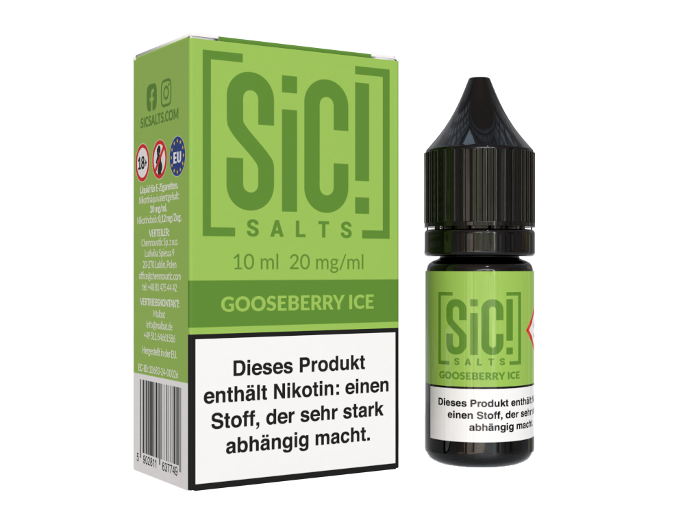 SiC! Salts - Gooseberry Ice - Nikotinsalz Liquid 20 mg/ml