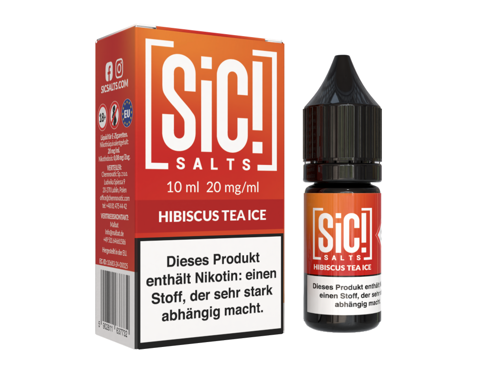 SiC! Salts - Hibiscus Tea Ice - Nikotinsalz Liquid 20 mg/ml 5er Packung