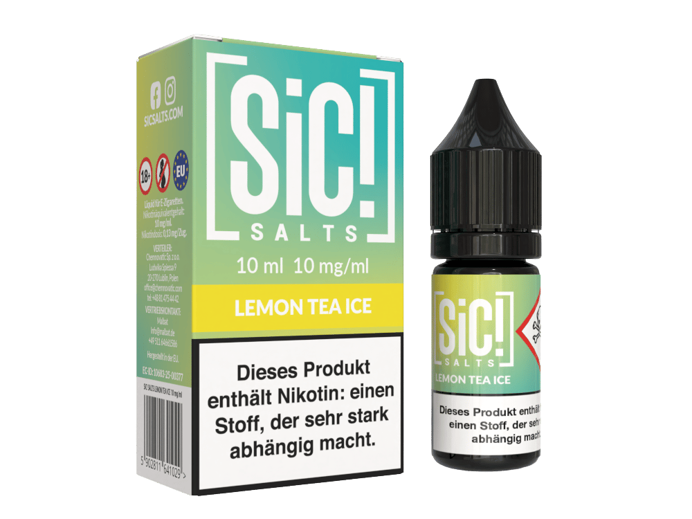 SiC! Salts - Lemon Tea Ice - Nikotinsalz Liquid 10 mg/ml 5er Packung