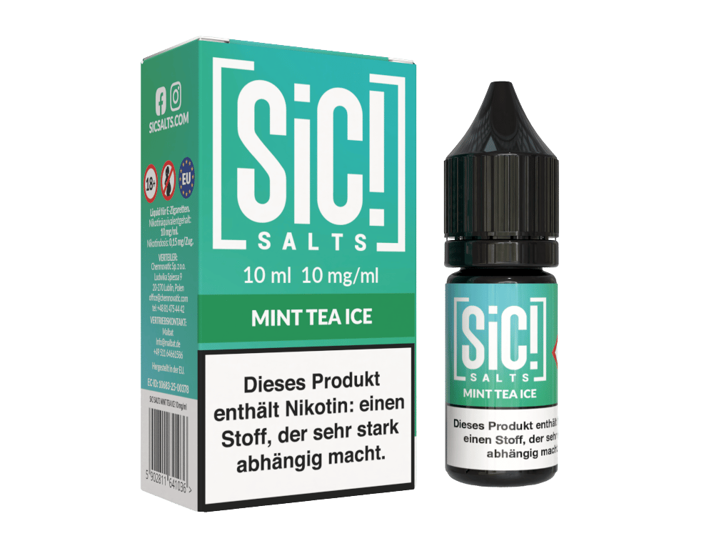 SiC! Salts - Mint Tea Ice - Nikotinsalz Liquid 10 mg/ml 5er Packung