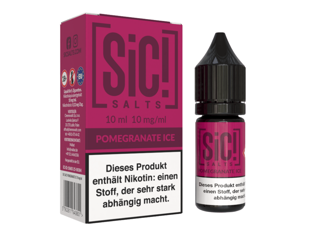 SiC! Salts - Pomegranate Ice - Nikotinsalz Liquid 10 mg/ml 5er Packung