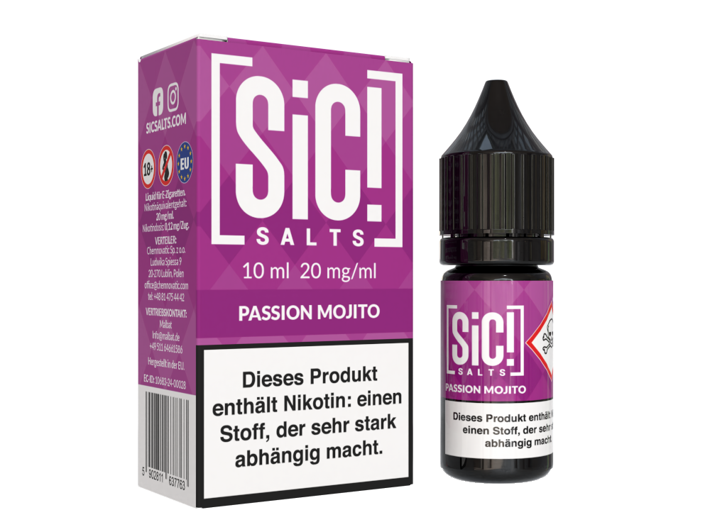 SiC! Salts - Passion Mojito - Nikotinsalz Liquid 20 mg/ml