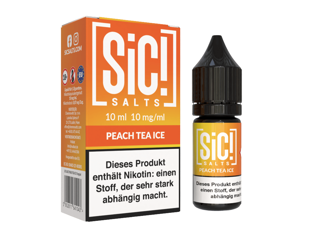 SiC! Salts - Peach Tea Ice - Nikotinsalz Liquid 10 mg/ml