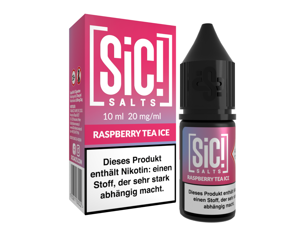 SiC! Salts - Raspberry Tea Ice - Nikotinsalz Liquid 20 mg/ml 5er Packung