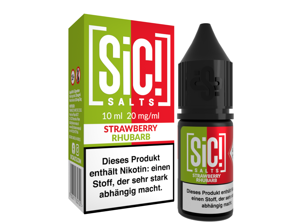 SiC! Salts - Strawberry Rhubarb - Nikotinsalz Liquid 20 mg/ml 5er Packung