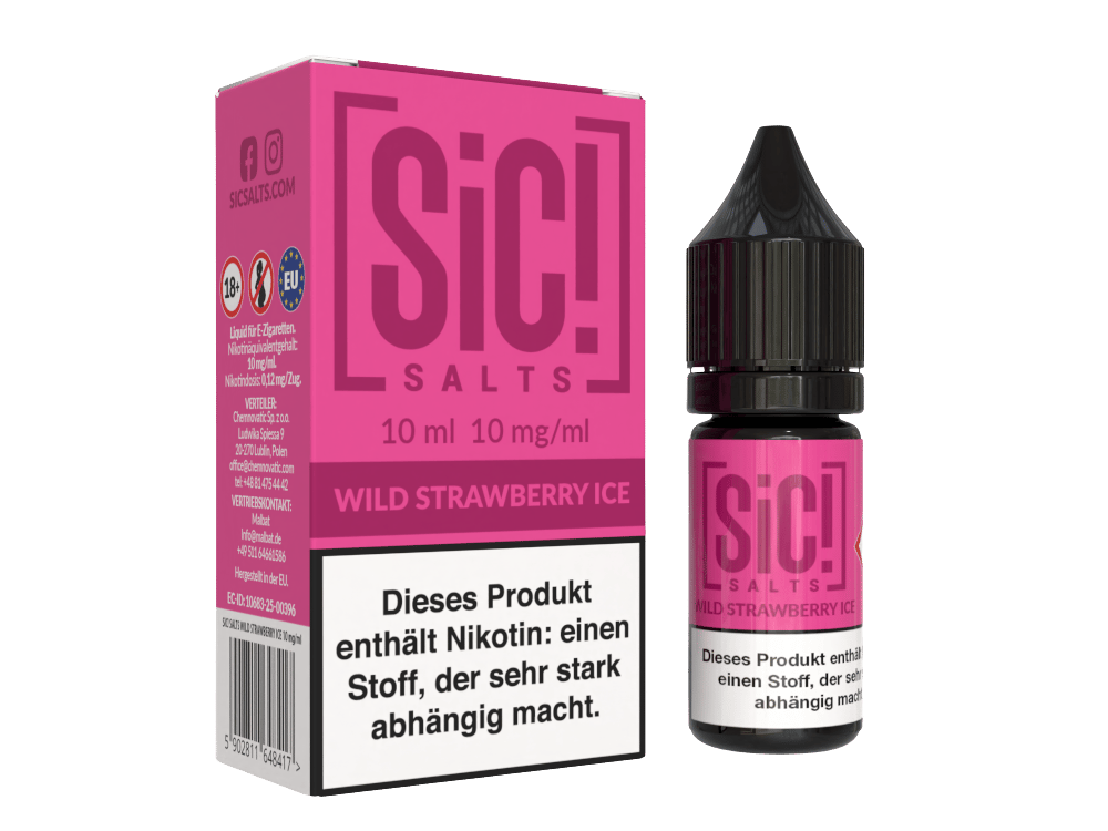 SiC! Salts - Wild Strawberry Ice - Nikotinsalz Liquid 10 mg/ml 5er Packung