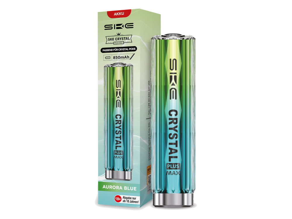 SKE - Crystal Plus MAX Akku 850 mAh aurora-blau 10er Packung