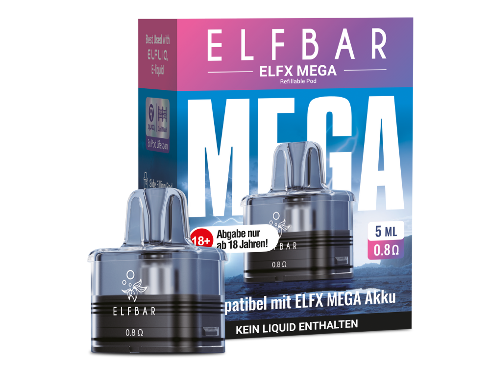 Elfbar - Elfx Mega Pod mit 0,8 Ohm 5 ml 200er Packung