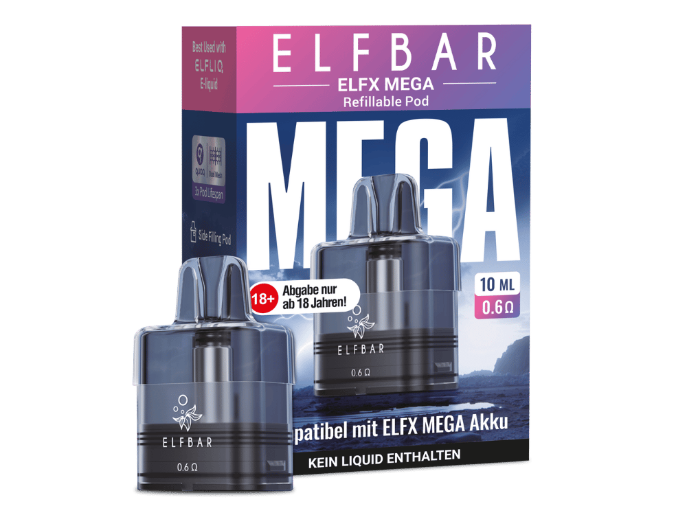 Elfbar - Elfx Mega Pod mit 0,6 Ohm 10 ml 200er Packung