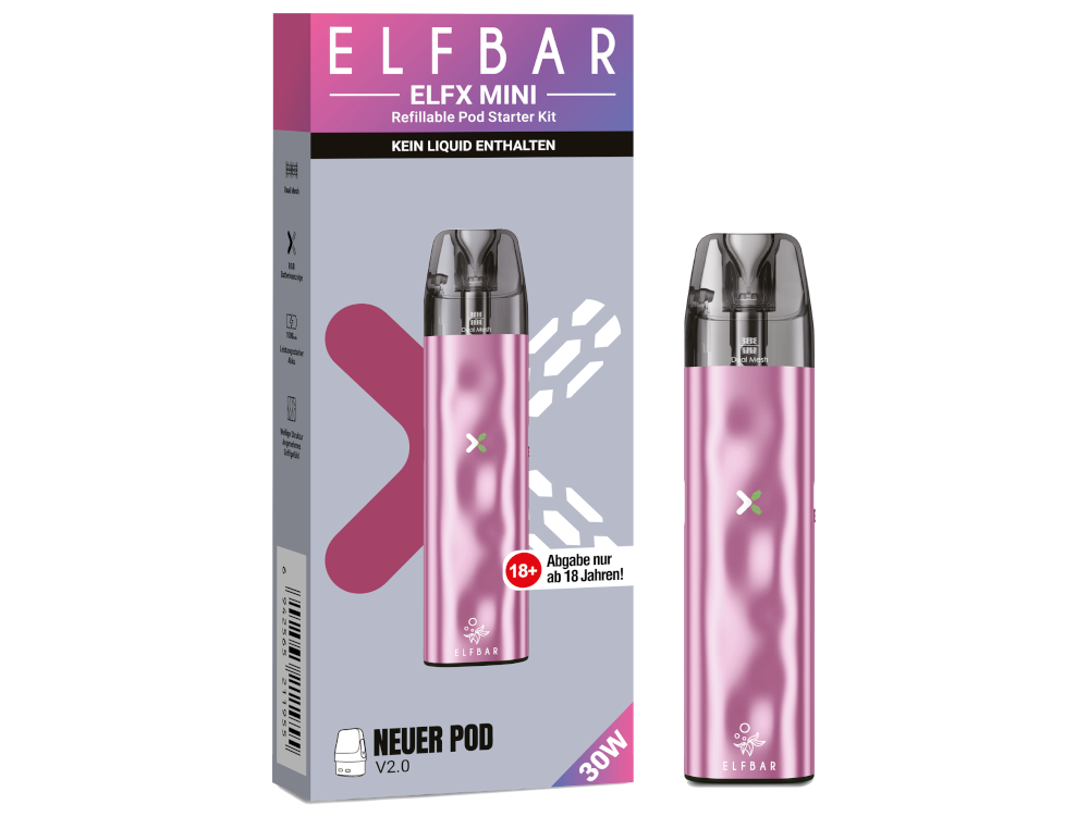 Elfbar - Elfx Mini E-Zigaretten Set Pink 10er Packung