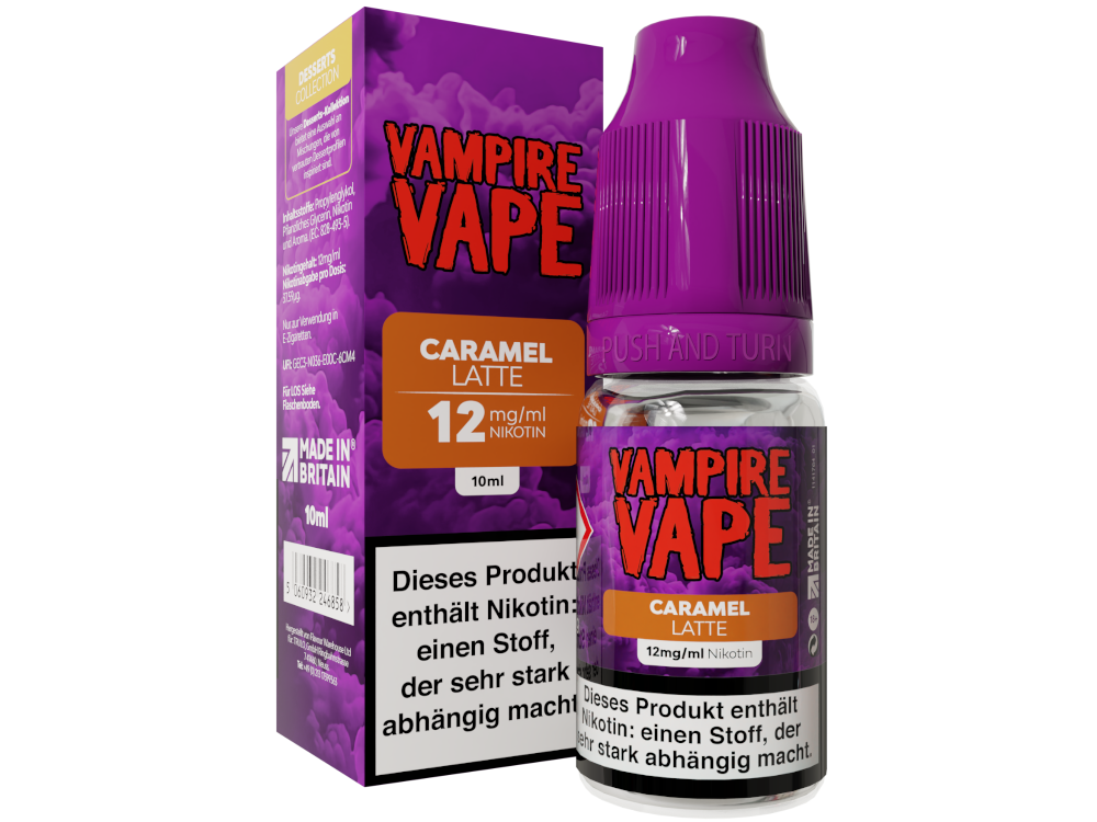 Vampire Vape - Dessert Collection - Caramel Latte E-Zigaretten Liquid 12 mg/ml