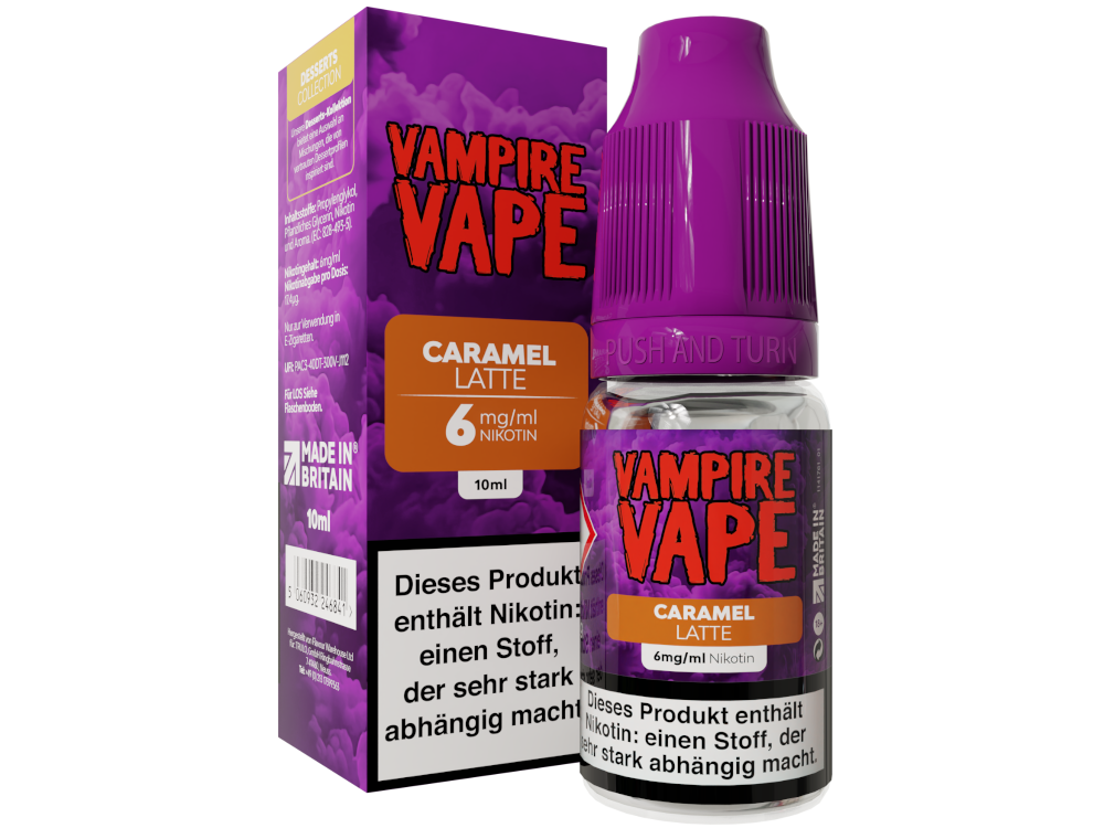 Vampire Vape - Dessert Collection - Caramel Latte E-Zigaretten Liquid 6 mg/ml
