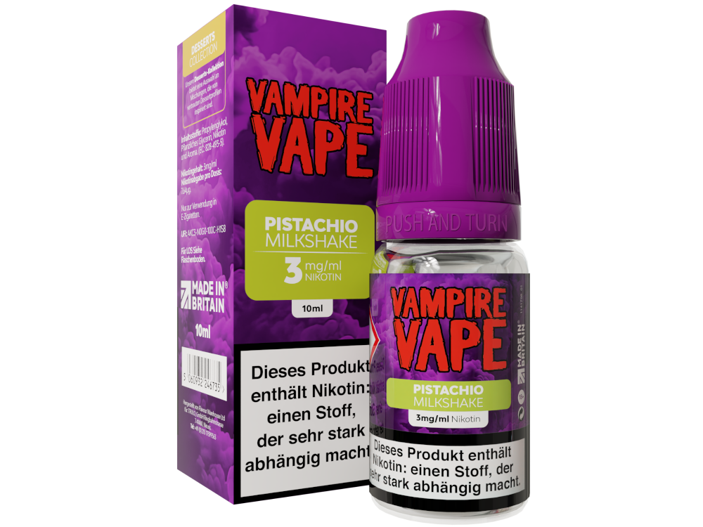 Vampire Vape - Dessert Collection - Pistachio Milkshake E-Zigaretten Liquid 3 mg/ml 10er Packung