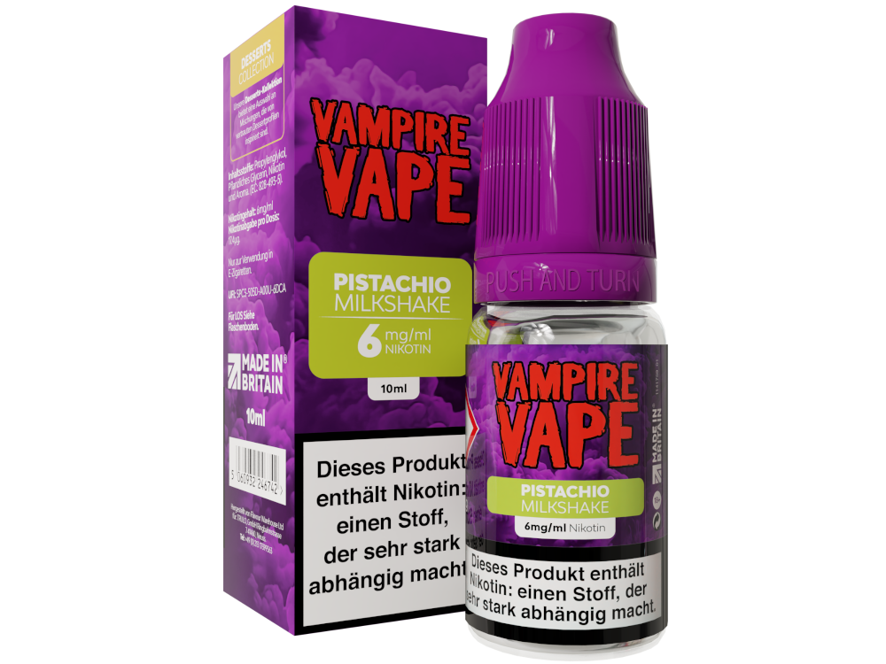 Vampire Vape - Dessert Collection - Pistachio Milkshake E-Zigaretten Liquid 6 mg/ml 10er Packung