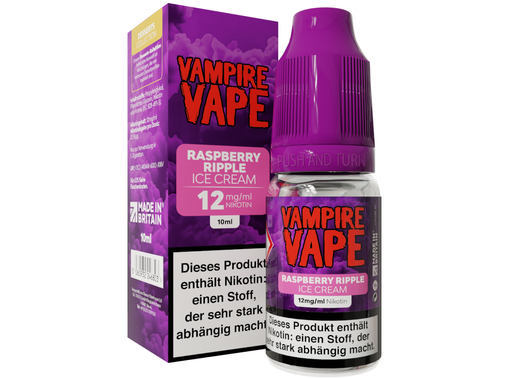 Vampire Vape - Dessert Collection - Raspberry Ripple Ice Cream E-Zigaretten Liquid 12 mg/ml 10er Packung