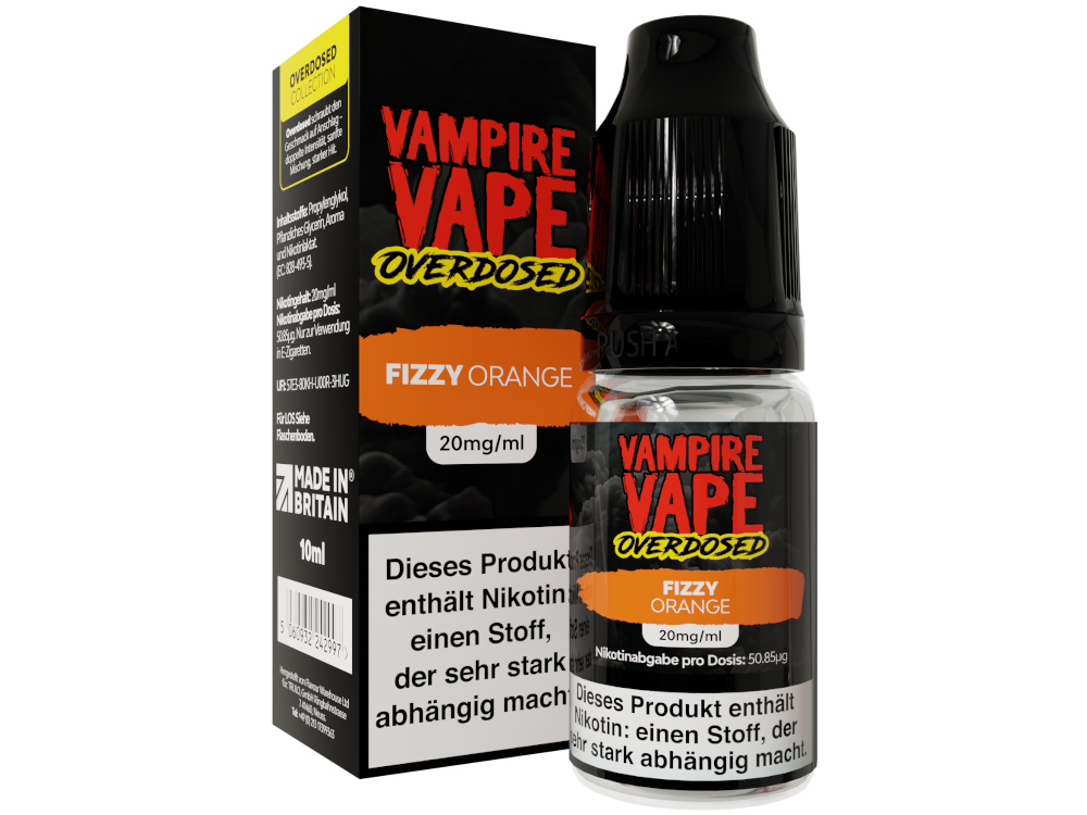 Vampire Vape - Overdosed - Fizzy Orange - Nikotinsalz Liquid 20 mg/ml 10er Packung