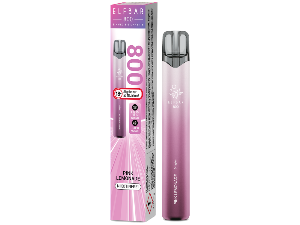 Elfbar 800 Einweg E-Zigarette - Pink Lemonade 0 mg/ml