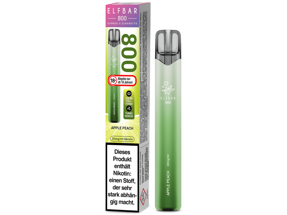 Elfbar 800 Einweg E-Zigarette - Apple Peach 20 mg/ml