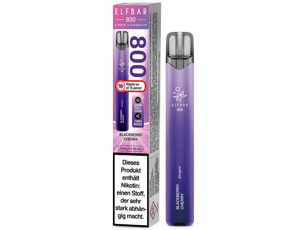 Elfbar 800 Einweg E-Zigarette - Blackberry Cherry 20 mg/ml