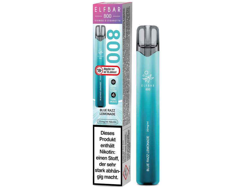 Elfbar 800 Einweg E-Zigarette - Blue Razz Lemonade 20 mg/ml 10er Packung