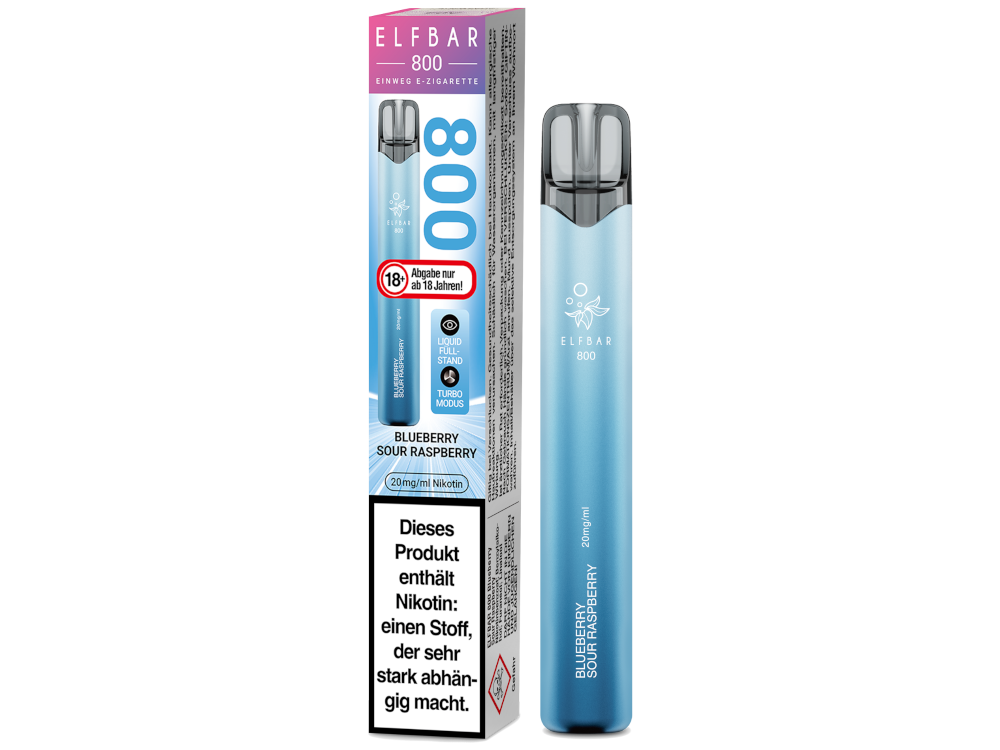 Elfbar 800 Einweg E-Zigarette - Blueberry Sour Raspberry 20 mg/ml