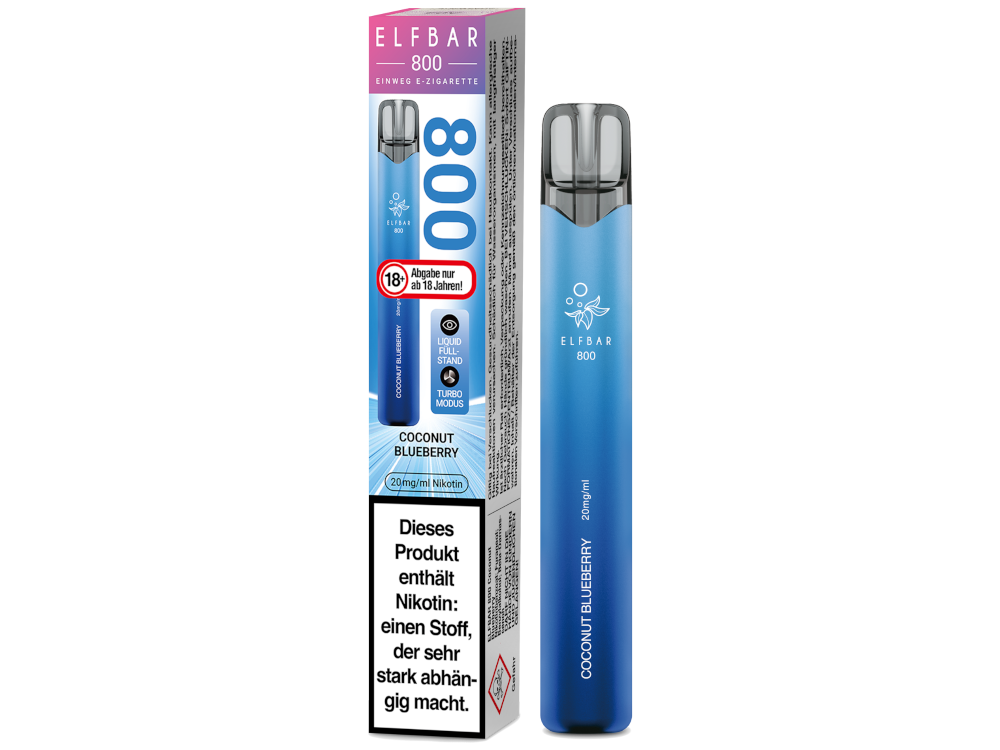 Elfbar 800 Einweg E-Zigarette - Coconut Blueberry 20 mg/ml