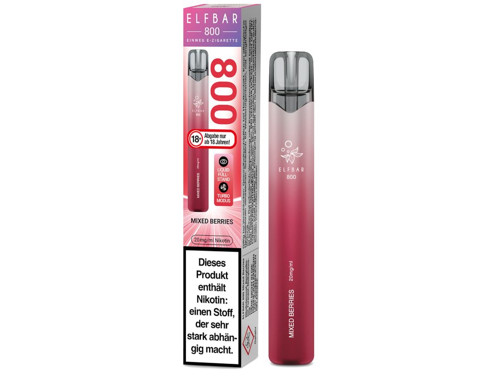 Elfbar 800 Einweg E-Zigarette - Mixed Berries 20 mg/ml 400er Packung