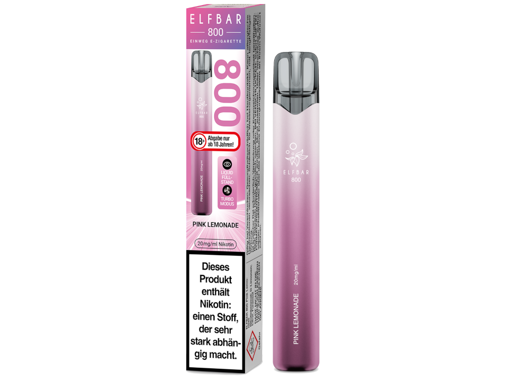 Elfbar 800 Einweg E-Zigarette - Pink Lemonade 20 mg/ml 10er Packung