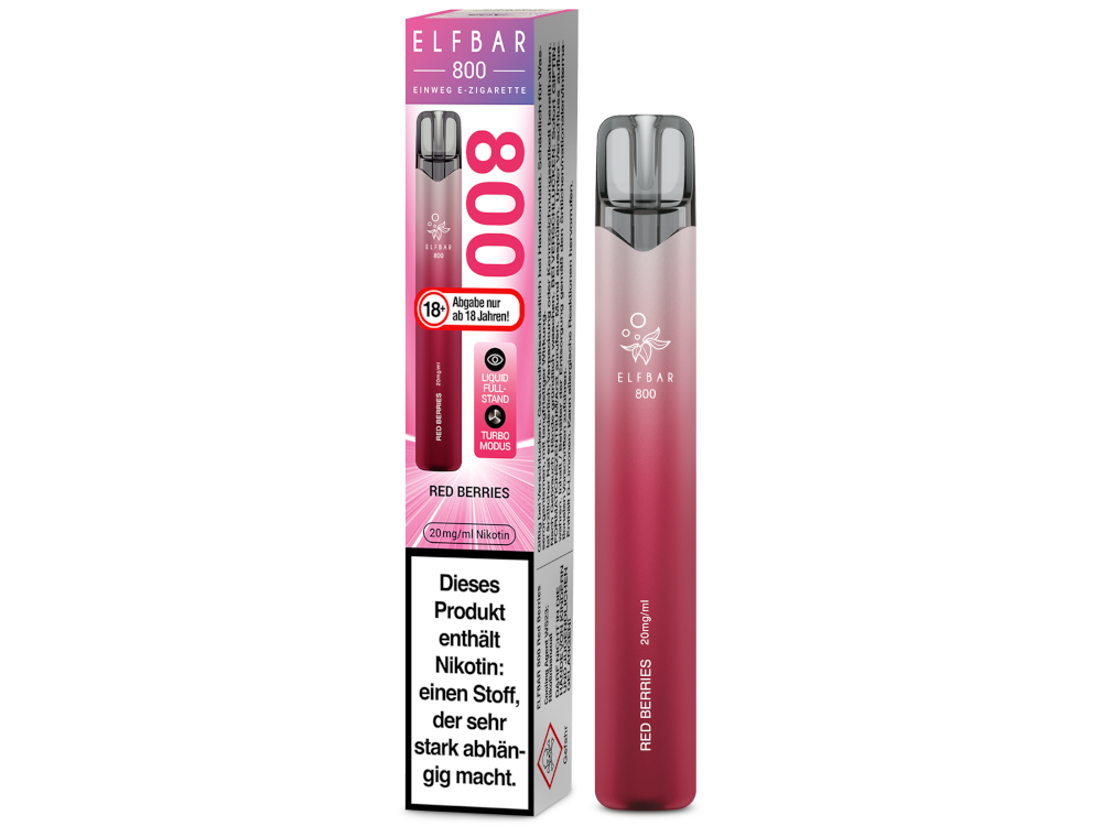 Elfbar 800 Einweg E-Zigarette - Red Berries 20 mg/ml 10er Packung