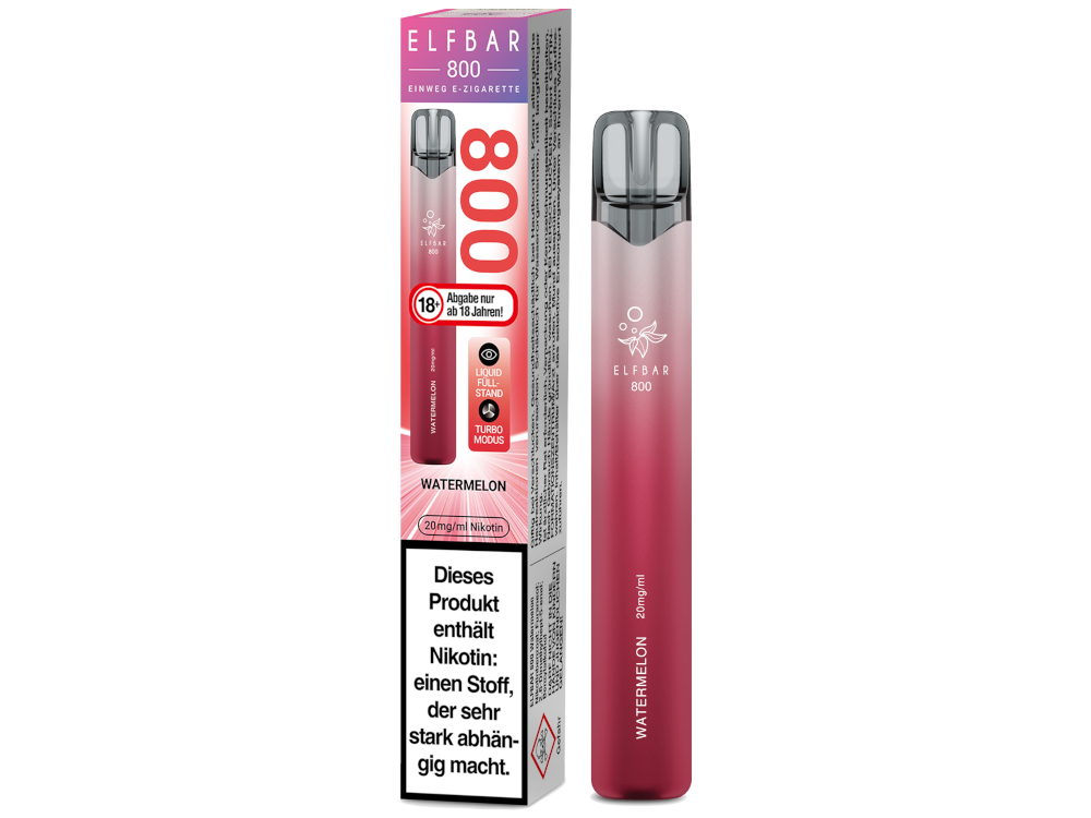 Elfbar 800 Einweg E-Zigarette - Watermelon 20 mg/ml 10er Packung