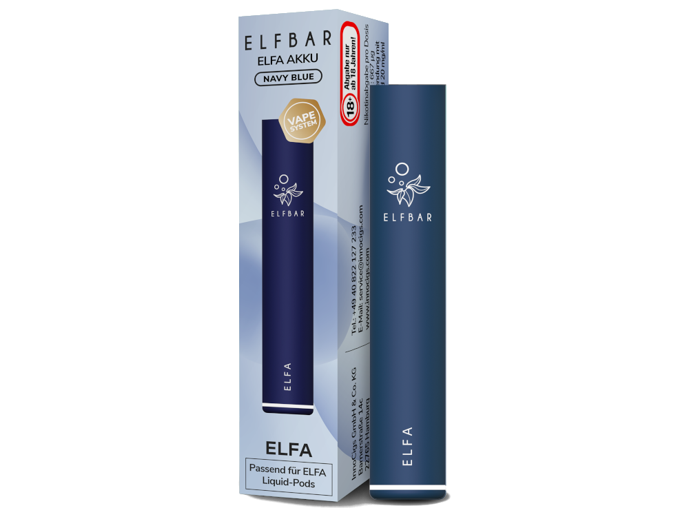 Elfbar - Elfa Akku 500 mAh Navy Blue 10er Packung
