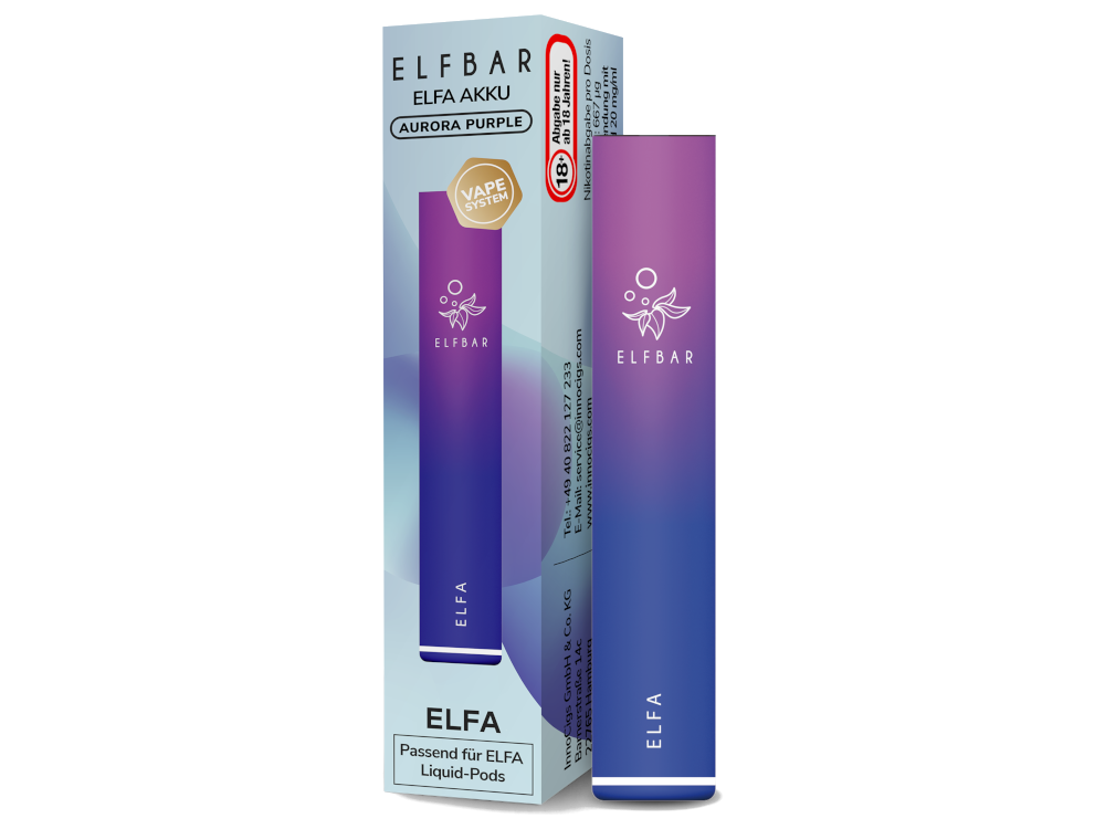 Elfbar - Elfa Akku 500 mAh Aurora Purple 200er Packung