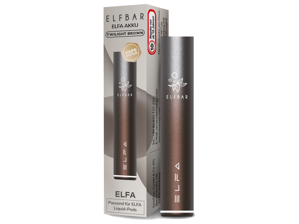 Elfbar - Elfa Akku 500 mAh Twilight Brown 10er Packung