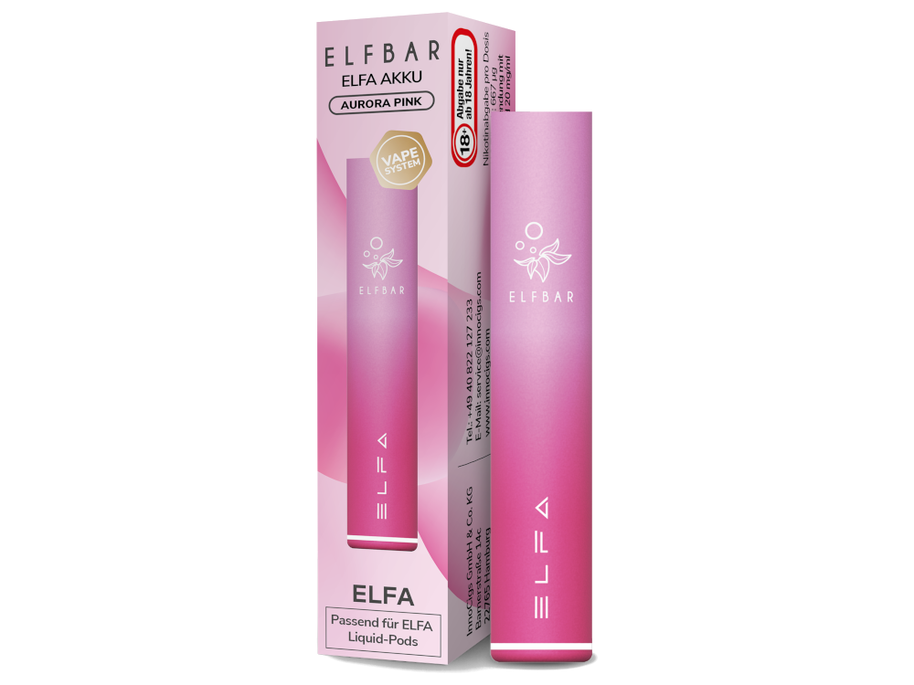 Elfbar - Elfa Akku 500 mAh Aurora Pink 200er Packung