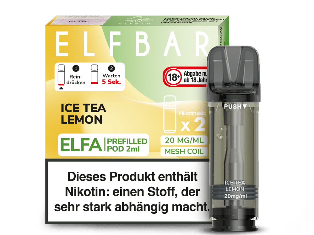 Elfbar - Elfa Pod Ice Tea Lemon 20 mg/ml (2 Stück pro Packung) 400er Packung