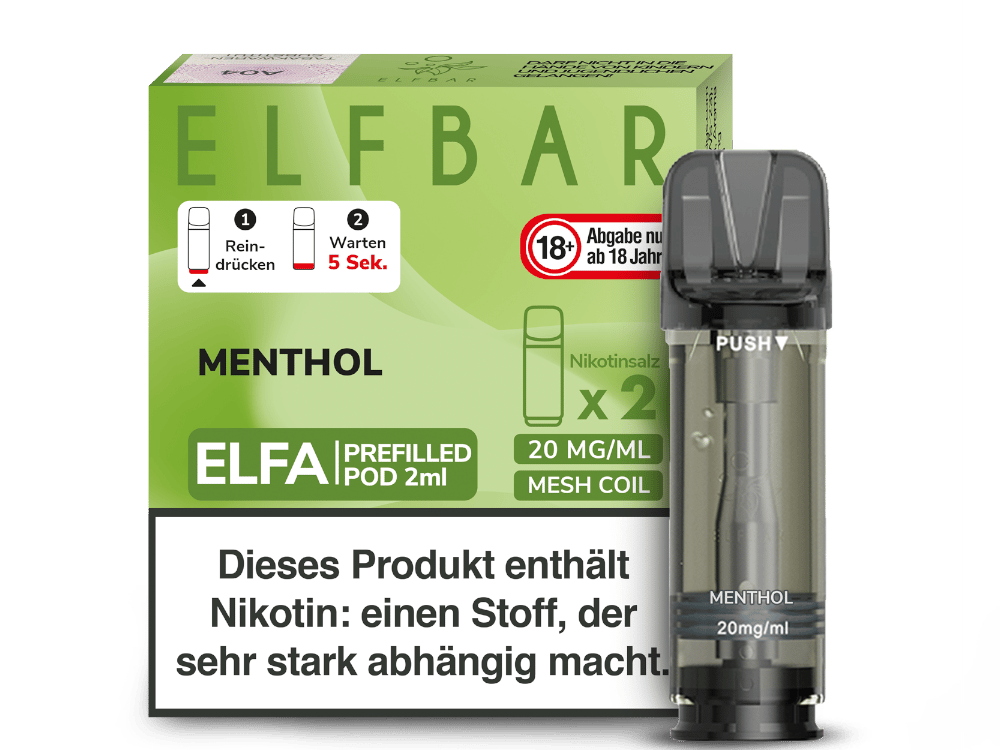 Elfbar - Elfa Pod Menthol 20 mg/ml (2 Stück pro Packung) 10er Packung