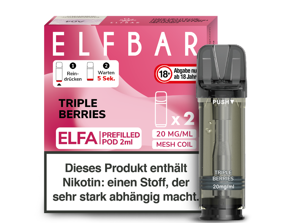 Elfbar - Elfa Pod Triple Berries 20 mg/ml (2 Stück pro Packung) 10er Packung