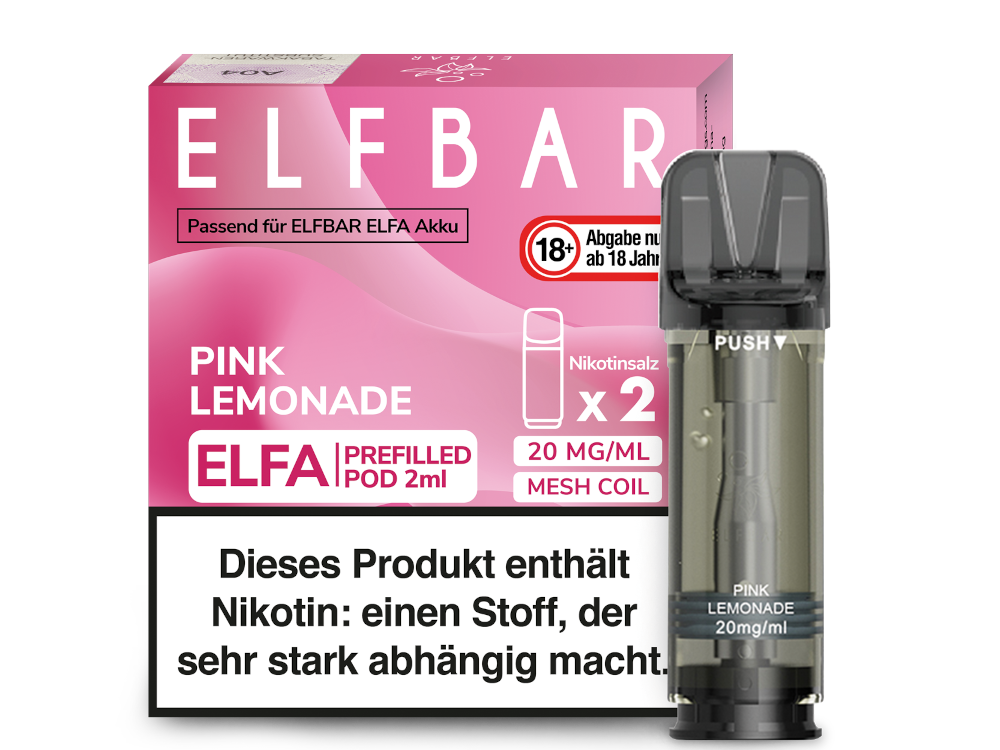 Elfbar - Elfa Pod Pink Lemonade 20 mg/ml (2 Stück pro Packung) 400er Packung